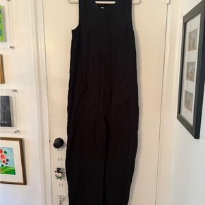 Steve Madden Muslin Black Sleeveless Jumpsuit NWT Medium